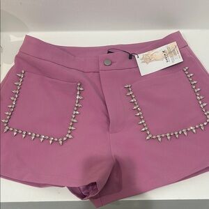 Embellished Pink Women’s Shorts